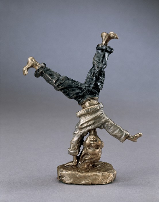 Mark Hopkins Cartwheeling  Bronze Sculpture