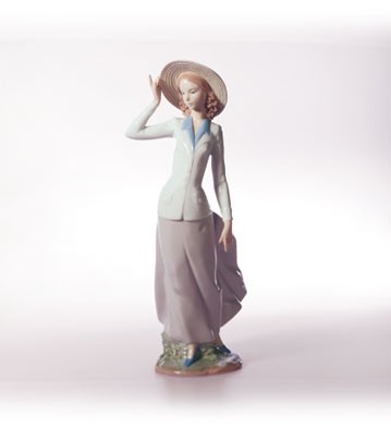 Lladro Breezy Afternoon Porcelain Figurine