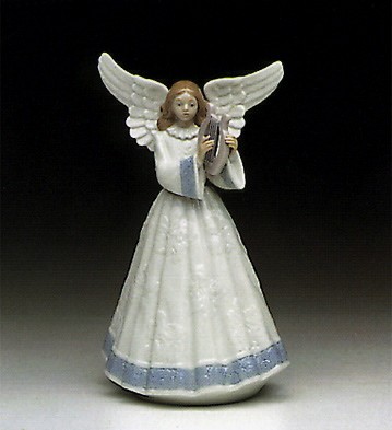 Lladro Heavenly Harpist 1991 Only Porcelain Figurine