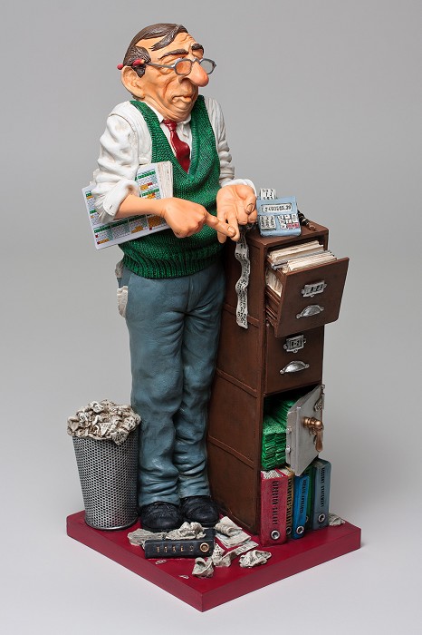 Guillermo Forchino The Accountant Comical Art Sculpture