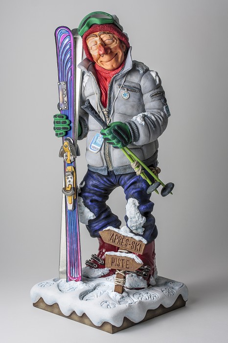 Guillermo Forchino The Skier Comical Art Sculpture