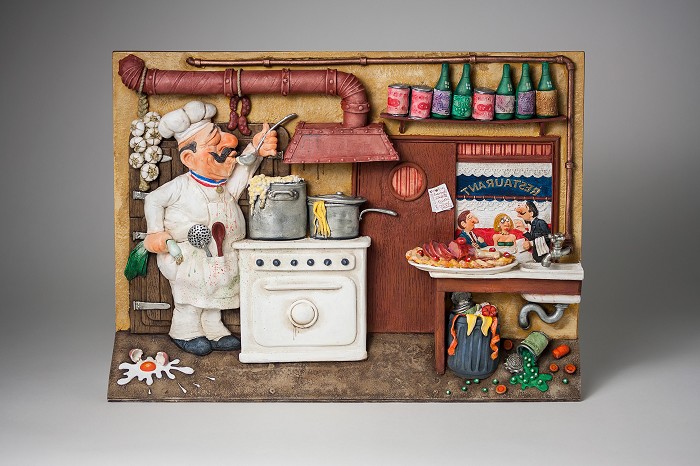 Guillermo Forchino Fine Dining / La Bonne Cuisine Wall Art Comical Art Sculpture