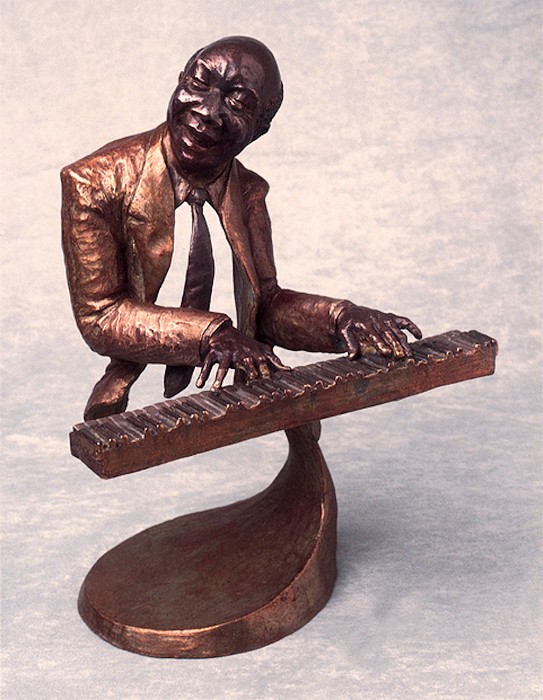 Mark Hopkins Jazz Piano Bronze Sculpture Mixed Midia Sculpture