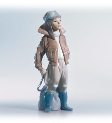 Lladro Little Aviator 1996-02 Porcelain Figurine