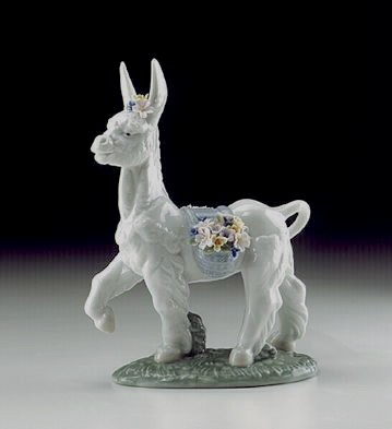 Lladro Parading Donkey 1998-02 Porcelain Figurine