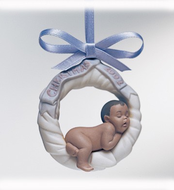 Lladro Baby's First Christmas 2002 (black Legacy) Ornament Porcelain Figurine