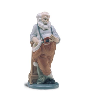 Lladro Santas Bussiest Hour 2001 Edition Porcelain Figurine