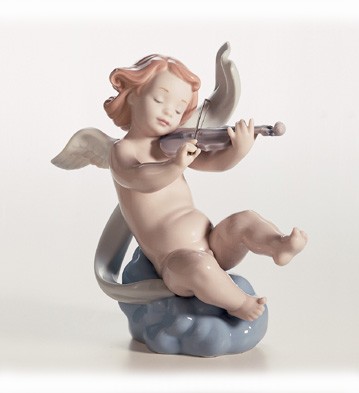 Lladro Angelic Music Porcelain Figurine