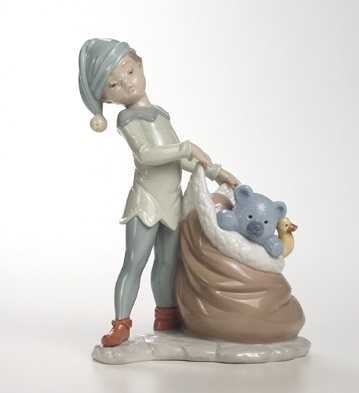 Lladro Santa's Sack Of Dreams Porcelain Figurine