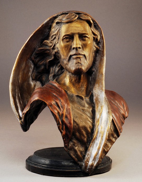 Mark Hopkins Be Not Afraid Bust (large) Bronze Sculpture