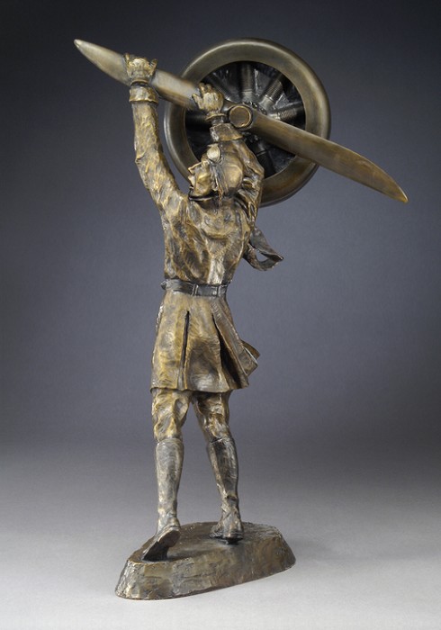 Mark Hopkins Aviator Bronze Sculpture
