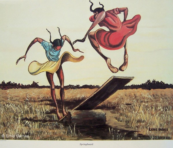 Ernie Barnes Springboard-Unsigned Lithograph