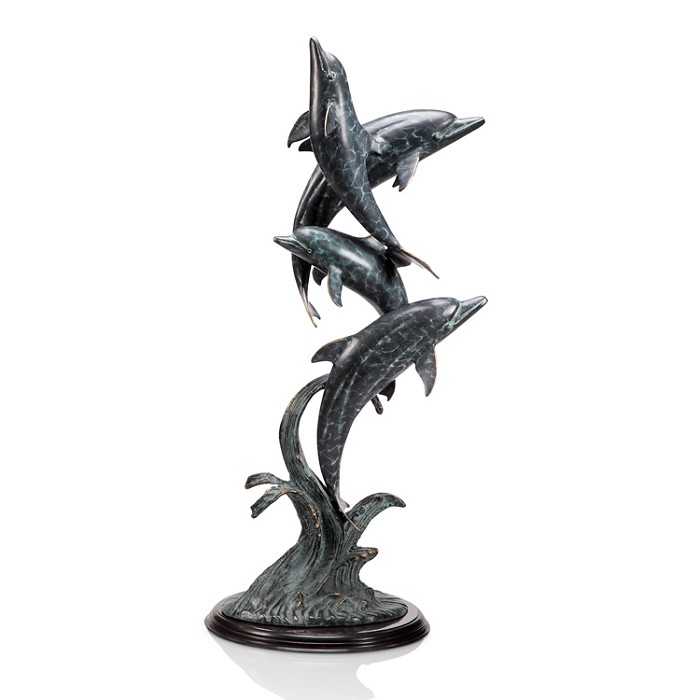 SPI Sculptures Oceanic Ballet (dolphin quartet) Sculpture