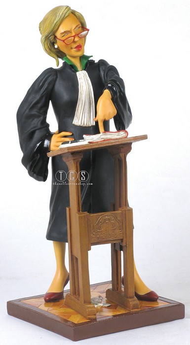 Guillermo Forchino Lady Lawyer L'avocate Comical Art Sculpture