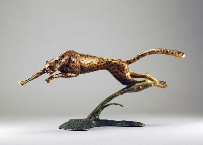 Mark Hopkins Cheetah Bronze Sculpture
