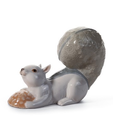 Lladro Festive Squirrel IIi Porcelain Figurine