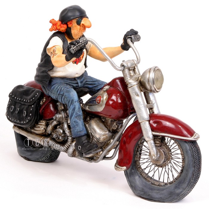 Guillermo Forchino Le Biker The Motorbike Comical Art Sculpture