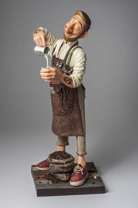 Guillermo Forchino The Barista Comical Art Sculpture