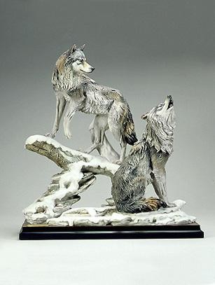 Giuseppe Armani NOCTURNE - WOLVES Sculpture
