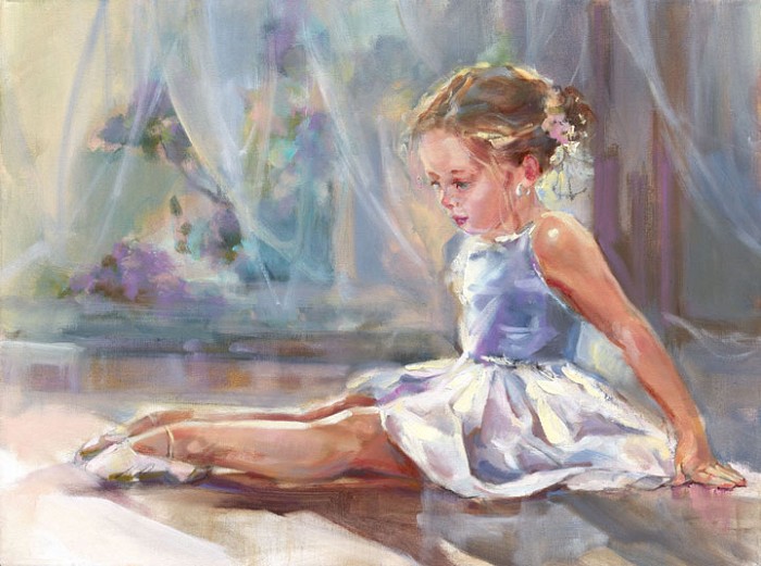 Anna Razumovskaya Ballet Fairy Hand-Embellished Giclee on Canvas