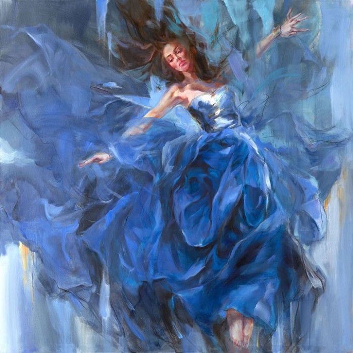 Anna Razumovskaya Embracing The Breeze Hand-Embellished Giclee on Canvas