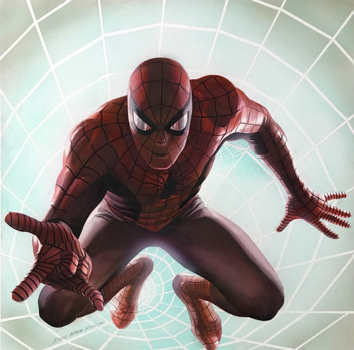 Alex Ross SPIDER MAN ROCKOMIC Fine Art Print on Paper Artist Proof Marvel  DC Comics Fine Art