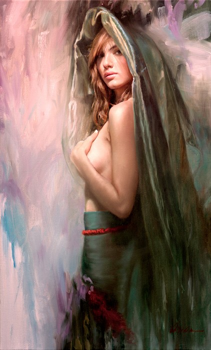 Arian Allure Study Original Oil On Linen Canvas 