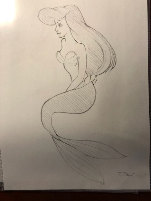 Giuseppe Armani Original Concept Art for Disneyana Convention Ariel Sculpture