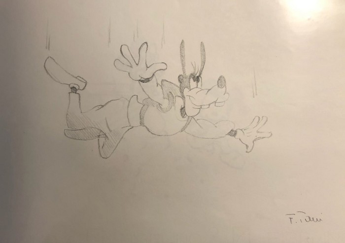 Giuseppe Armani Original Concept Art for Disneyana Convention Goofy Sculpture