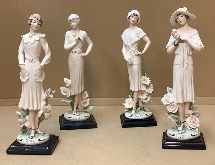 Giuseppe Armani Ladies With Flowers Set Sculpture