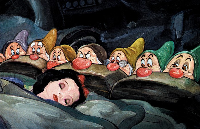 Jim Salvati It's A Girl - From Snow White and the Seven Dwarfs  Giclee On Canvas