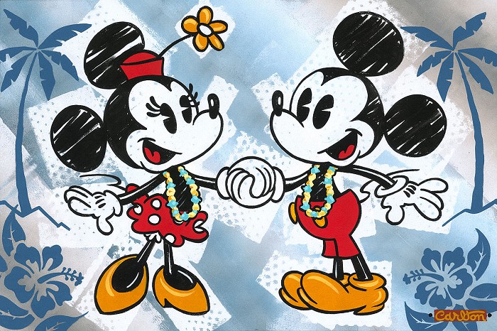 Trevor Carlton This is Bliss From Mickey and Minnie Hand-Embellished Giclee on Canvas