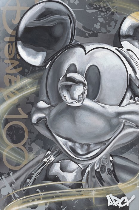 Arcy Celebrating 100 Years From Disney Mickey Mouse Giclee On Canvas