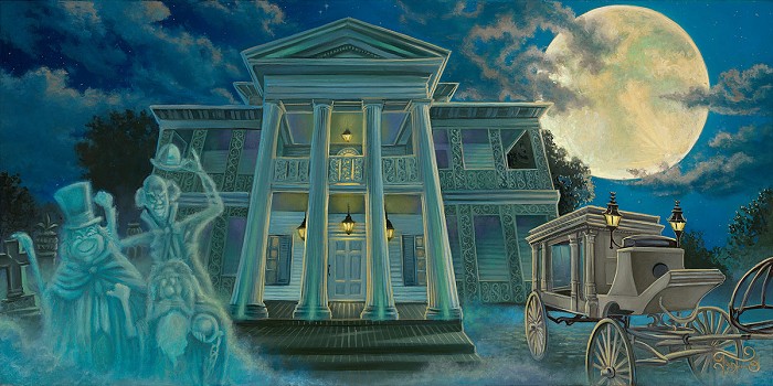 Jared Franco The Moon Climbs High From The Haunted Mansion Giclee On Canvas