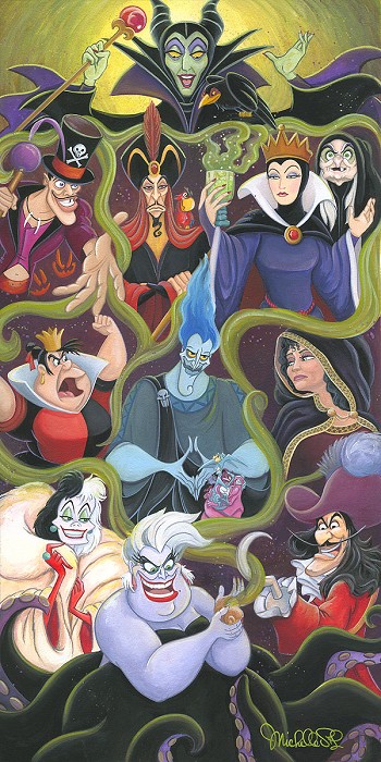 Michelle St Laurent Collection of Villains Hand-Embellished Giclee on Canvas