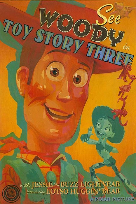 Jody Daily See Woody in Toy Story 3 Petite Edition Giclee On Canvas