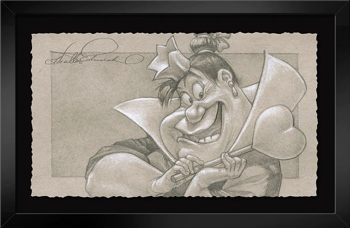 Heather Edwards I'm Afraid I'll Have to Destroy You Framed From The The Sword in the Stone Graphite Hand Deckled Giclee on Paper