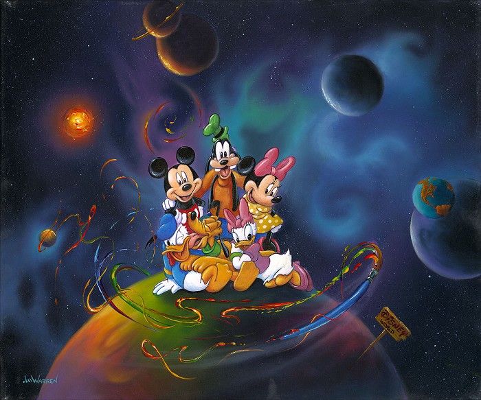 Jim Warren Disney World Premiere Edition Giclee On Canvas