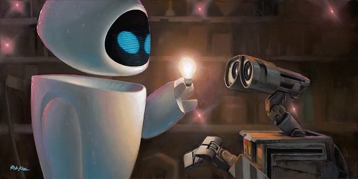 Rob Kaz  Electrifying From Wall-E Giclee On Canvas