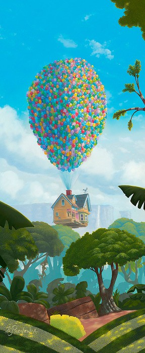 Michael Prozenza Ellie's Dream From The Movie Up Giclee On Canvas Disney  Fine Art