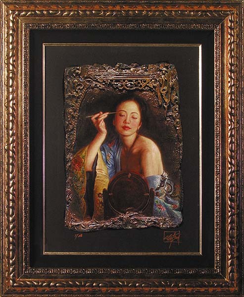 George Tsui Painted Eyebrow Chiarograph on Paper 