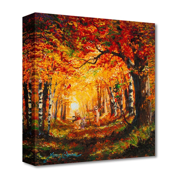 James Coleman Fall Stroll Gallery Wrapped Giclee On Canvas