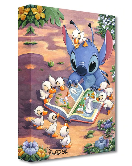Michelle St Laurent Finding Family From Lilo and Stitch Gallery Wrapped Giclee On Canvas