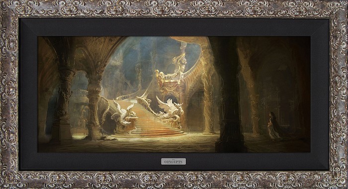 Disney Concepts Morning Light in the Palace Unframed Giclee On Canvas