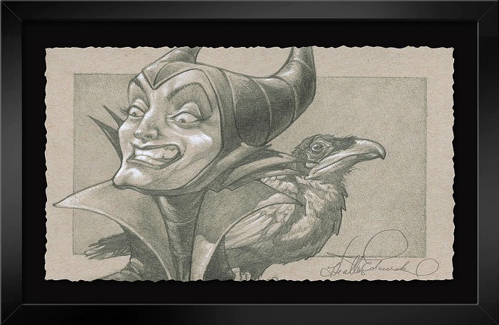 Heather Edwards A Most Gratifying Day Framed From Sleeping Beauty Graphite Hand Deckled Giclee on Paper