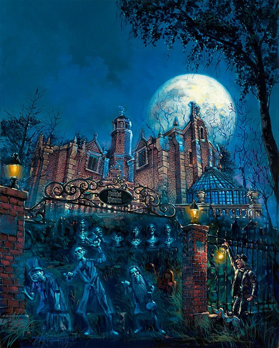 Rodel Gonzalez Haunted Mansion From The Haunted Mansion Gallery Wrapped Giclee On Canvas