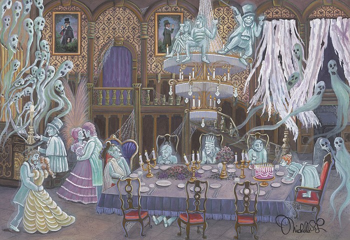 Michelle St Laurent Haunted Ballroom Giclee On Canvas
