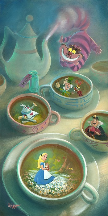 Rob Kaz  Imagination is Brewing From Alice In Wonderland Hand-Embellished Giclee on Canvas