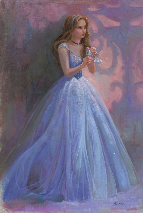 Lisa Keene Glass Slipper Hand-Embellished Giclee on Canvas