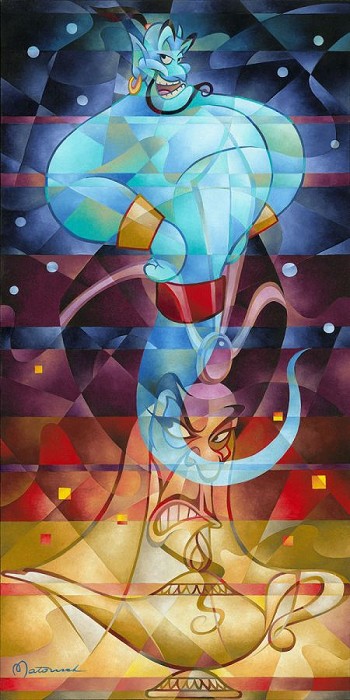 Tom Matousek Master of the Lamp From Aladdin Hand-Embellished Giclee on Canvas